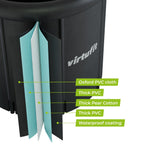 VirtuFit IJsbad XXL - 375 Liter - Antraciet - Inclusief accessoires - Tweedekans