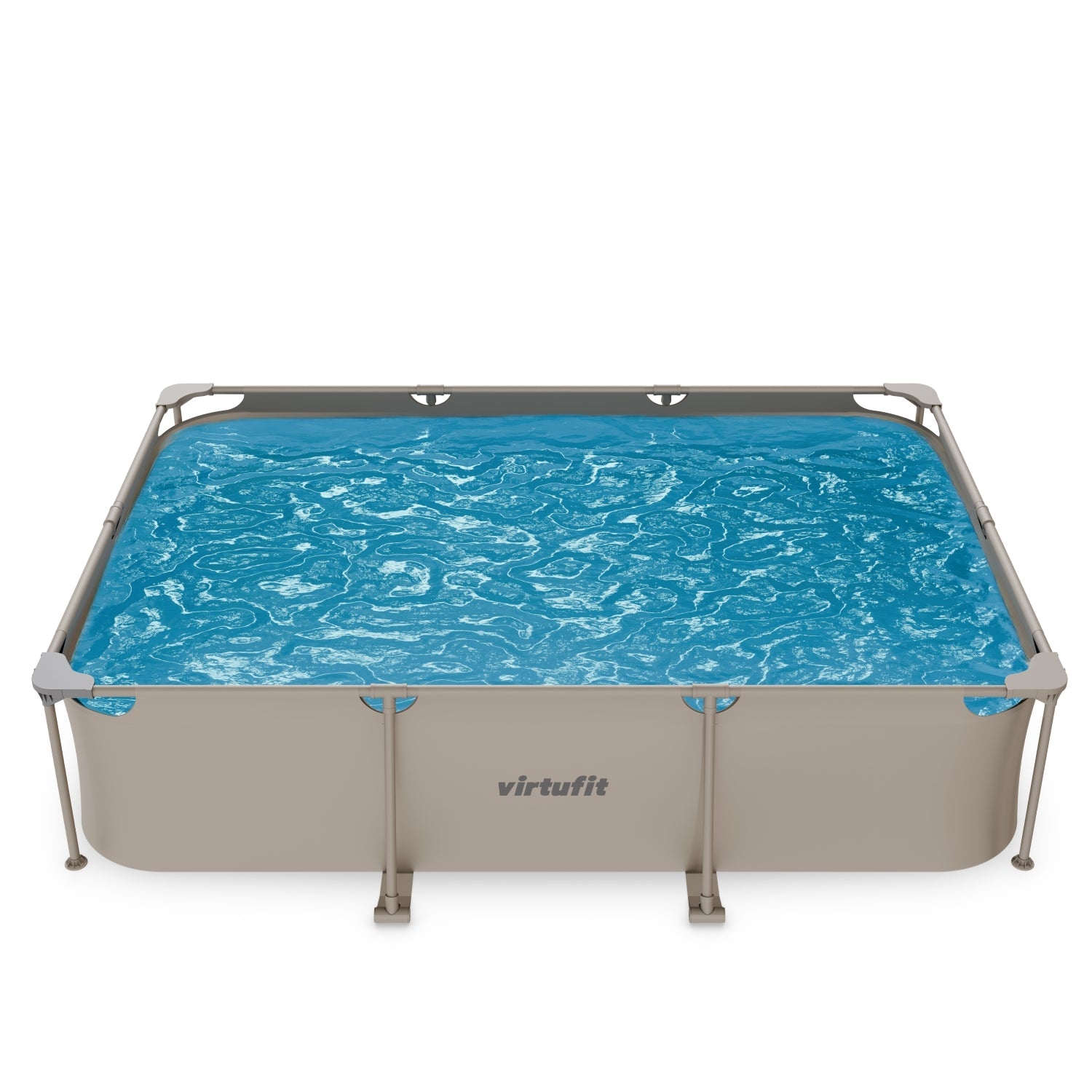 VirtuFit Rechthoekig Zwembad - 300 x 210 x 66 cm - Beige - Tweedekans