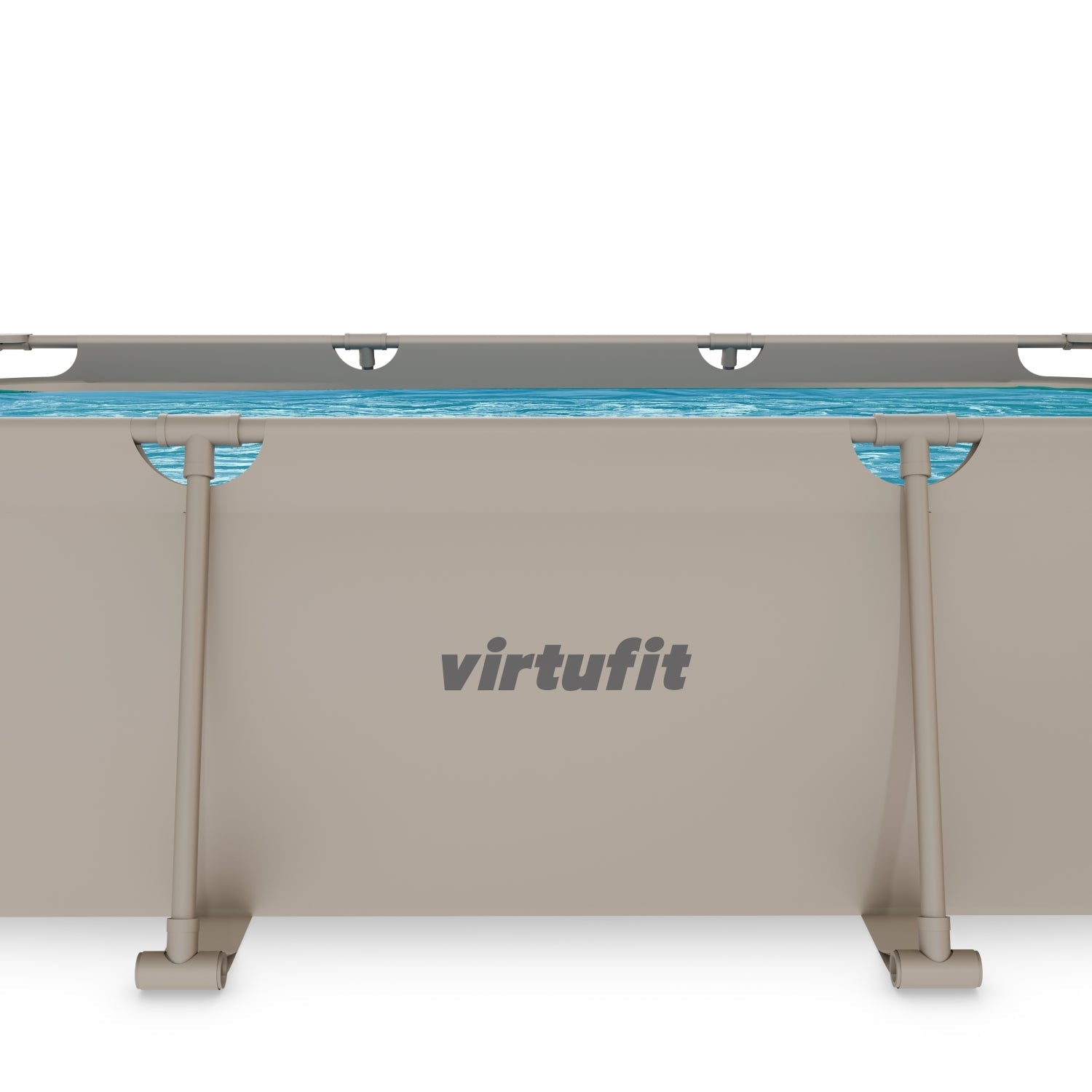 VirtuFit Rechthoekig Zwembad - 300 x 210 x 66 cm - Beige - Tweedekans