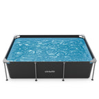 VirtuFit Rechthoekig Zwembad - 260 x 180 x 66 cm - Antraciet - Tweedekans