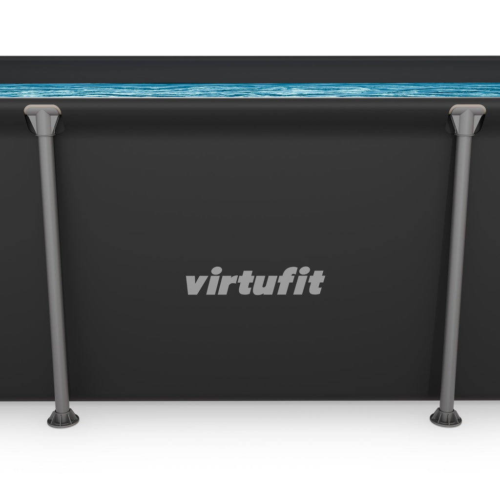 VirtuFit Rechthoekig Zwembad - 260 x 180 x 66 cm - Antraciet - Tweedekans