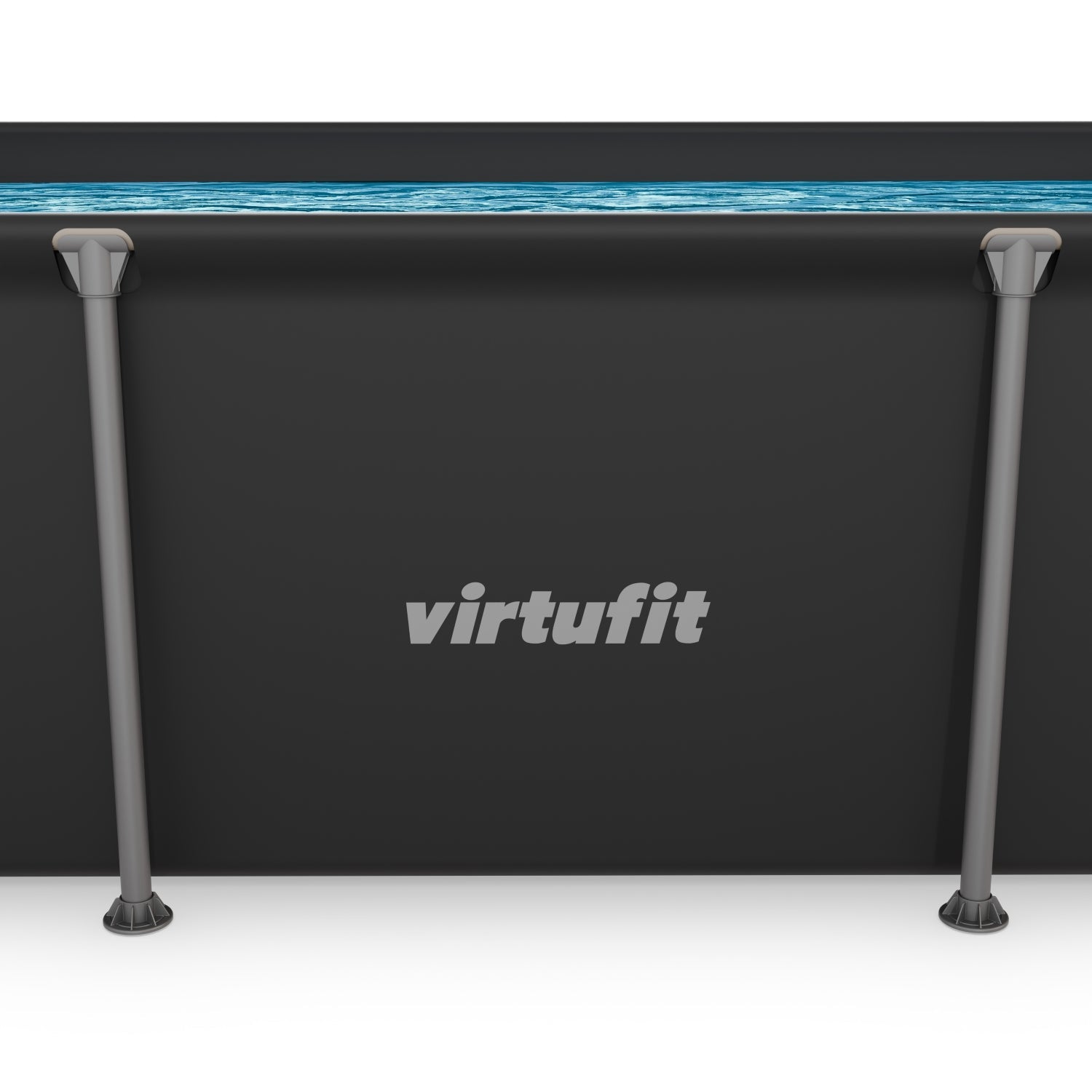 VirtuFit Rechthoekig Zwembad - 260 x 180 x 66 cm - Antraciet - Tweedekans