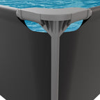VirtuFit Rechthoekig Zwembad - 260 x 180 x 66 cm - Antraciet - Tweedekans