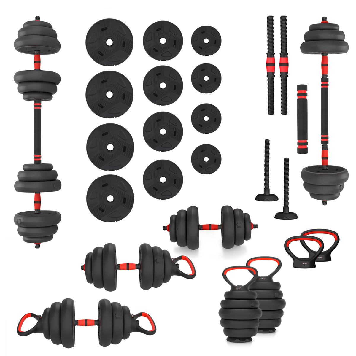HMS 6-in-1 Krachttraining Set - 20 kg - Tweedekans
