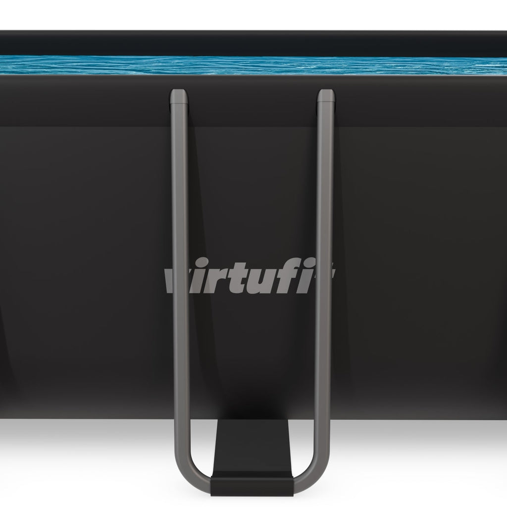 VirtuFit Rechthoekig Zwembad 400 x 200 x 122 cm - Antraciet - Inclusief Filterpomp - Tweedekans