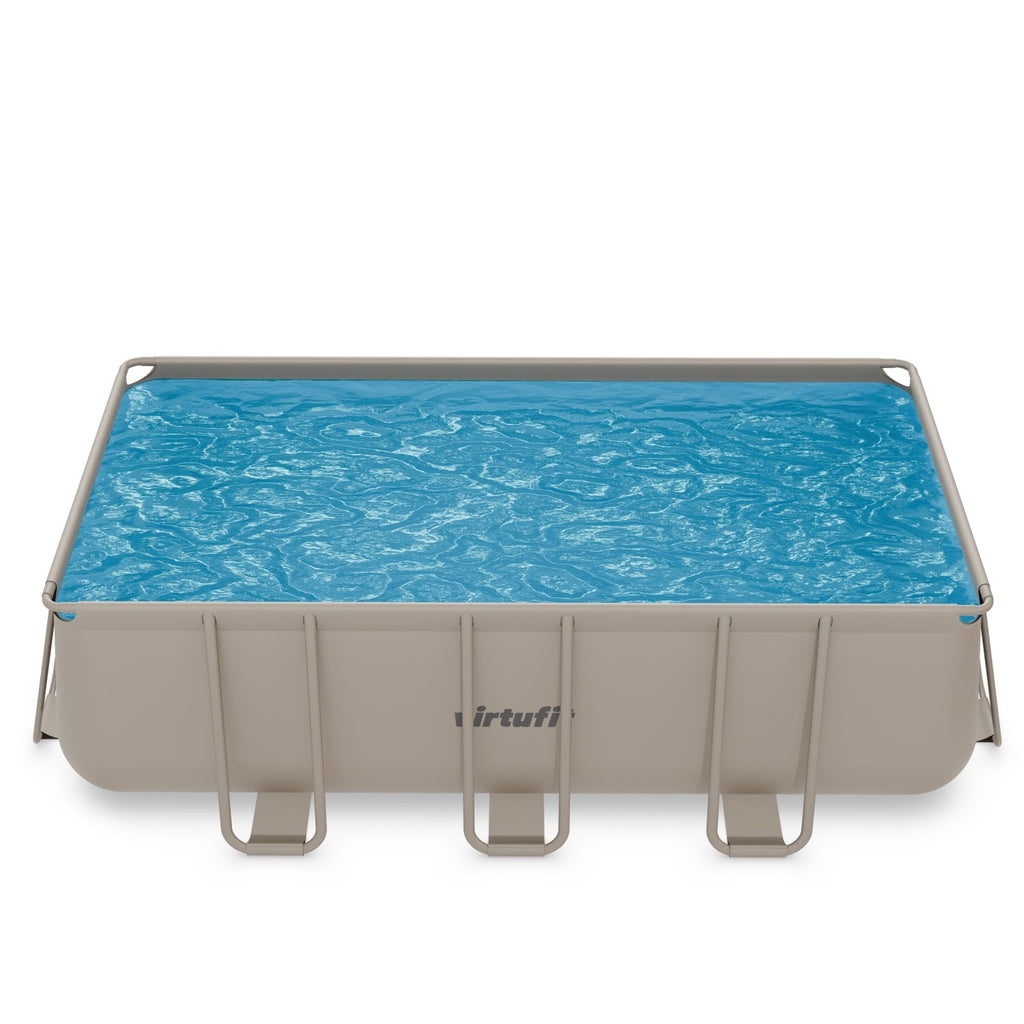 VirtuFit Rechthoekig Zwembad 400 x 200 x 122 cm - Beige - Inclusief Filterpomp - Tweedekans