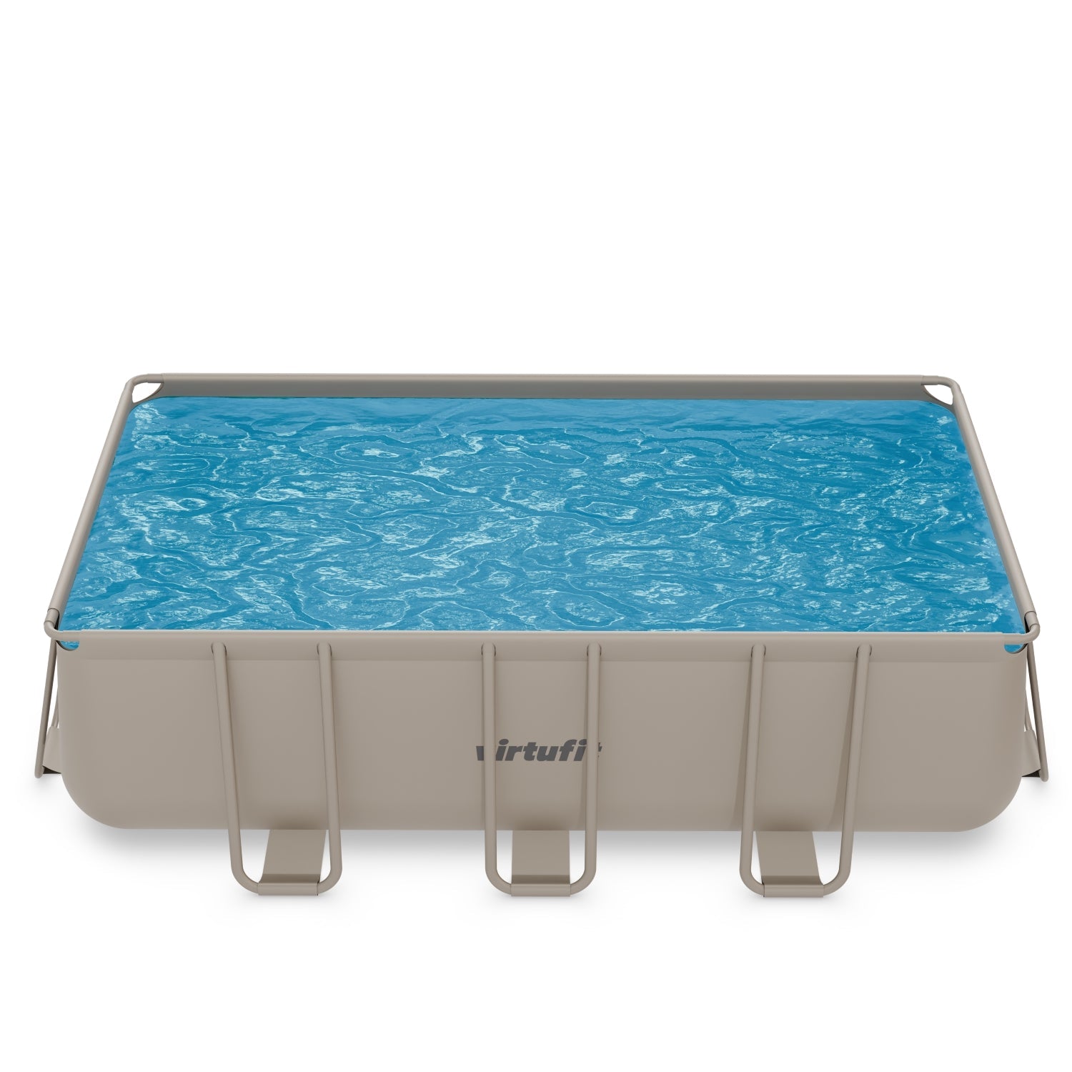 VirtuFit Rechthoekig Zwembad 400 x 200 x 122 cm - Beige - Inclusief Filterpomp - Tweedekans