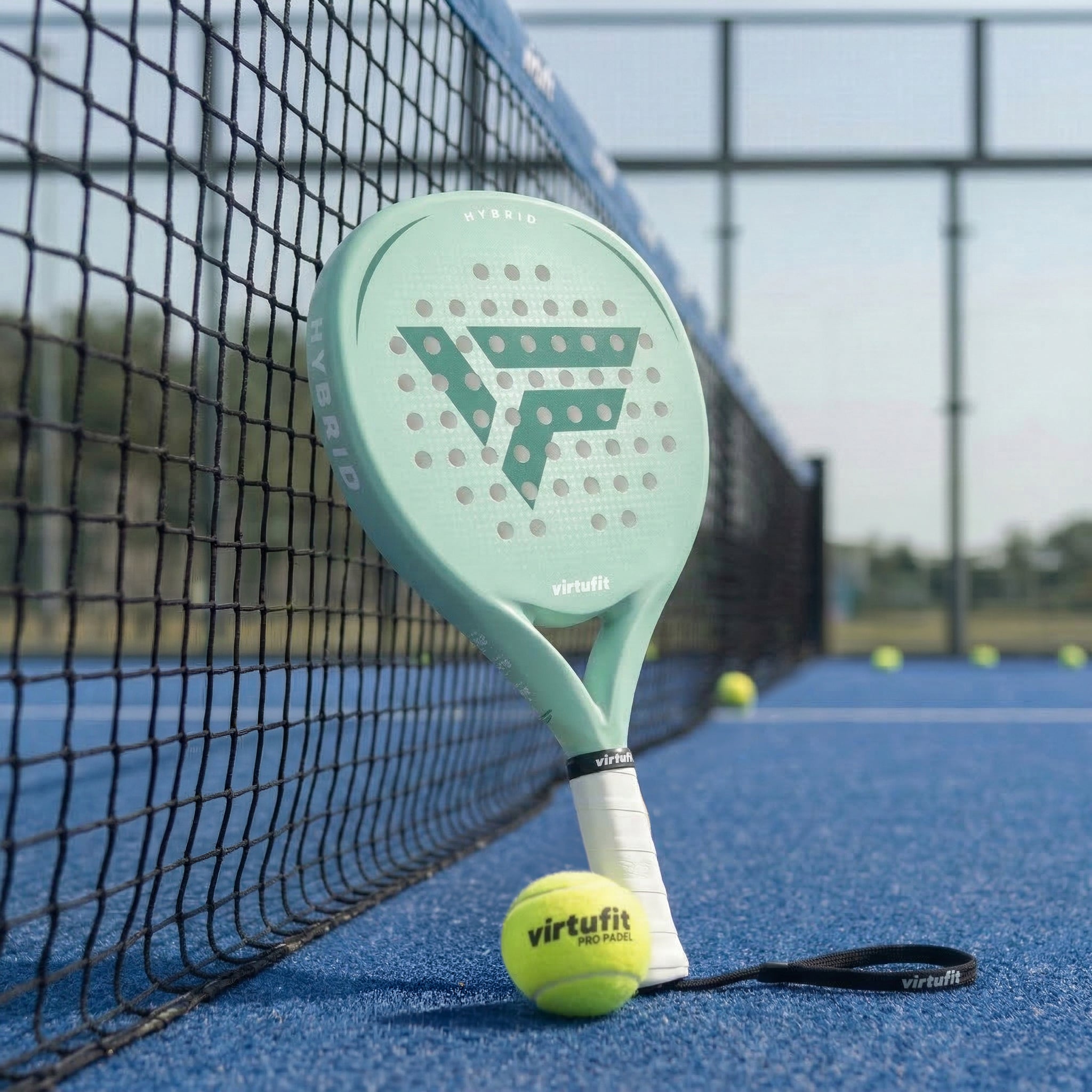 VirtuFit Hybrid Padel Racket - Mint Green - Tweedekans