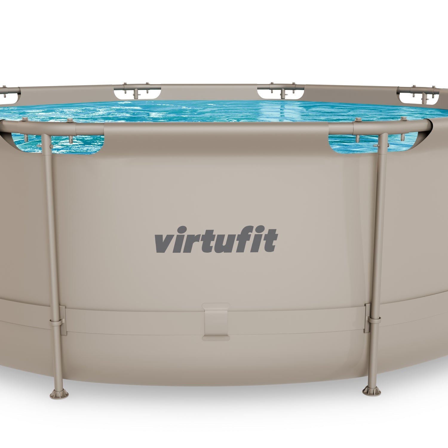 VirtuFit Rond Zwembad - Ø366 x 100 cm - Beige - Inclusief Filterpomp - Tweedekans