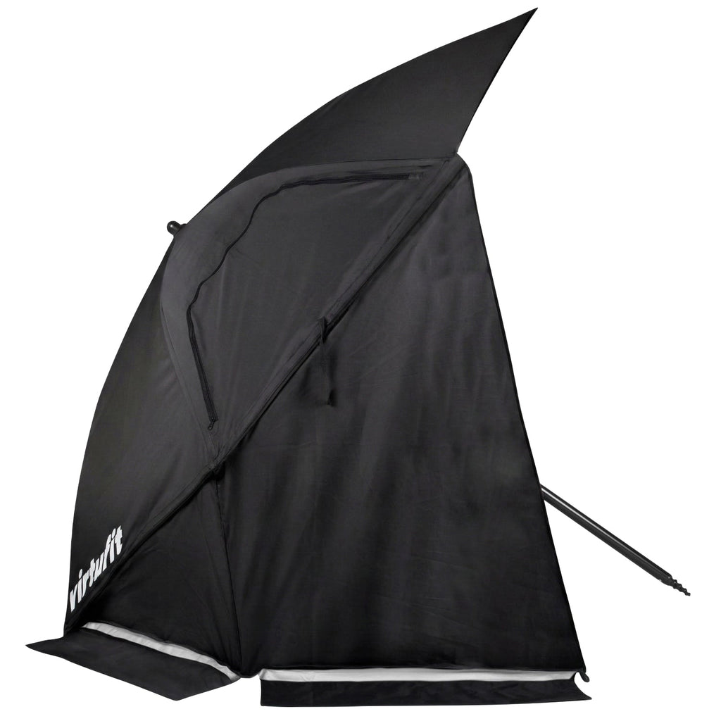 VirtuFit Strandparasol Premium - Windscherm - Strandtent - 200 cm - Zwart - Tweedekans
