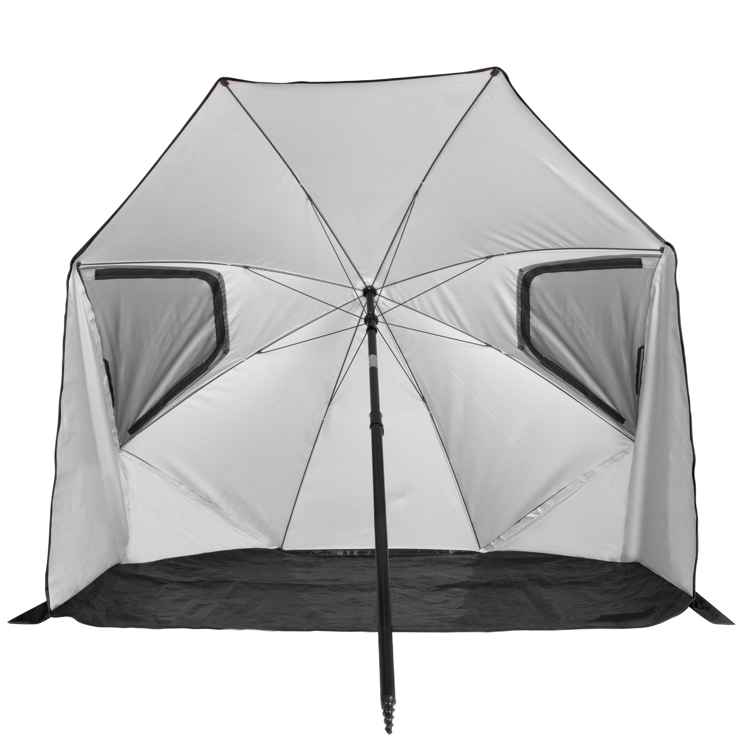 VirtuFit Strandparasol Premium - Windscherm - Strandtent - 200 cm - Zwart - Tweedekans