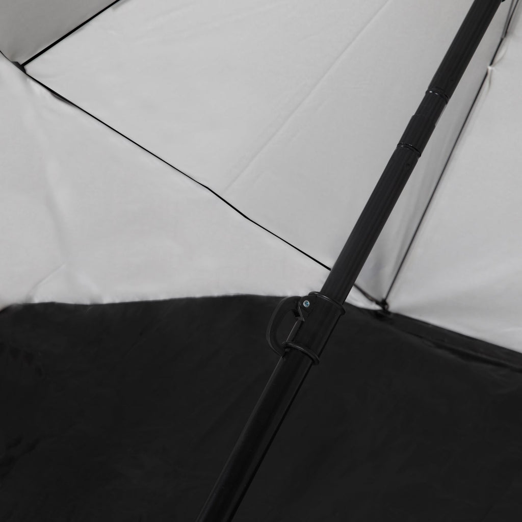 VirtuFit Strandparasol Premium - Windscherm - Strandtent - 200 cm - Zwart - Tweedekans