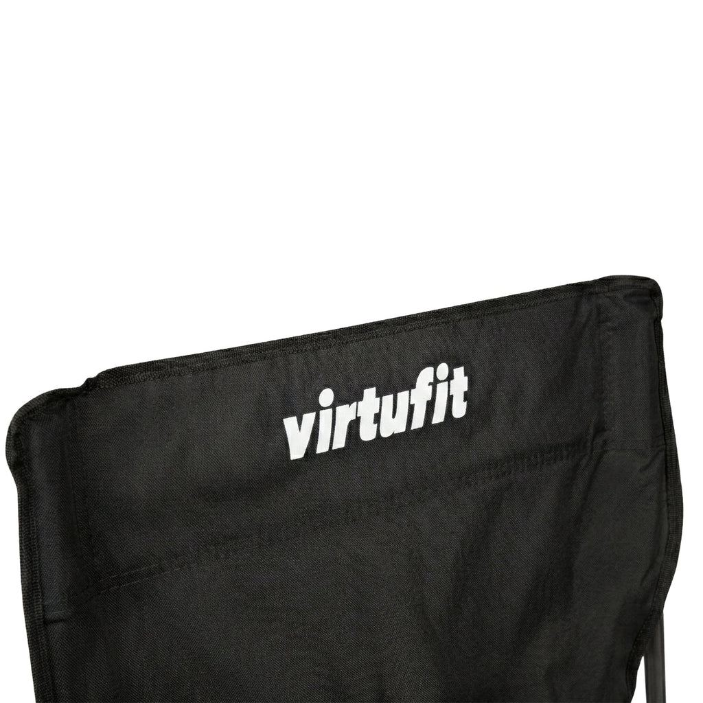 VirtuFit Opvouwbare Camping Stoel - Strandstoel - Zwart - Tweedekans