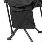 VirtuFit Campingstoel opvouwbaar met voetsteun - Strandstoel - Zwart - Tweedekans