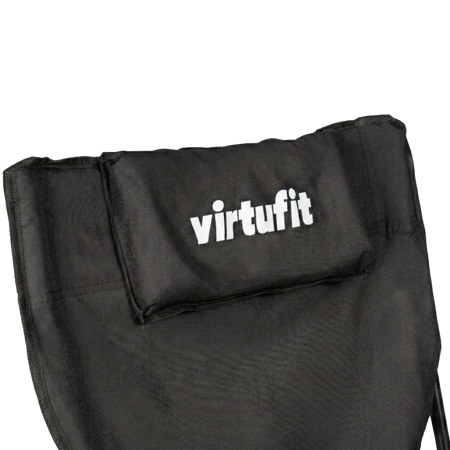 VirtuFit Campingstoel opvouwbaar met voetsteun - Strandstoel - Zwart - Set van 2