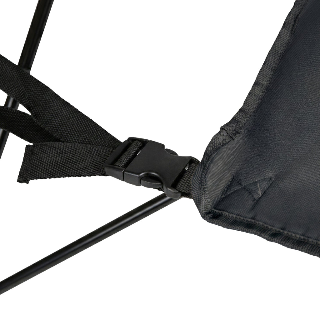 VirtuFit Campingstoel opvouwbaar met voetsteun - Strandstoel - Zwart - Tweedekans