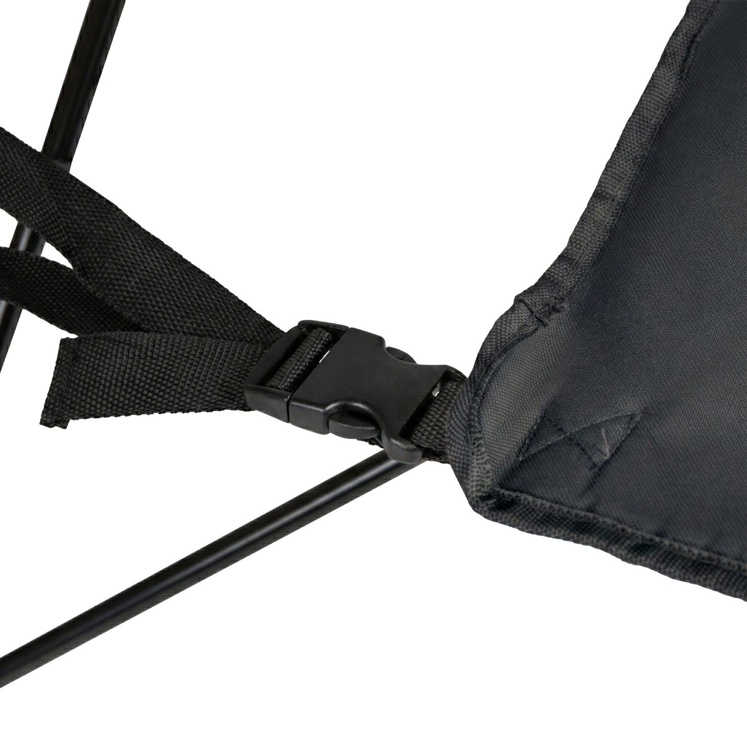 VirtuFit Campingstoel opvouwbaar met voetsteun - Strandstoel - Zwart - Tweedekans