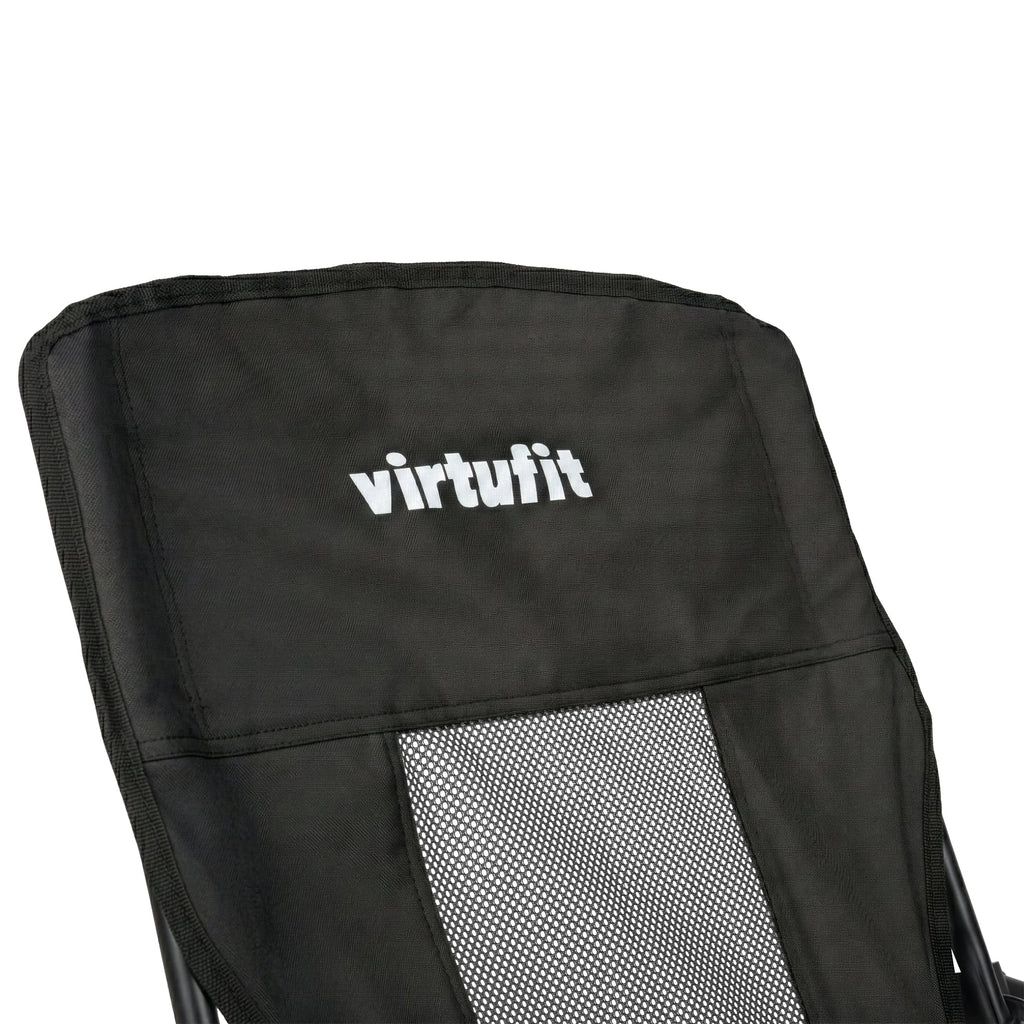 VirtuFit Strandstoel opvouwbaar - Campingstoel - Zwart - Tweedekans