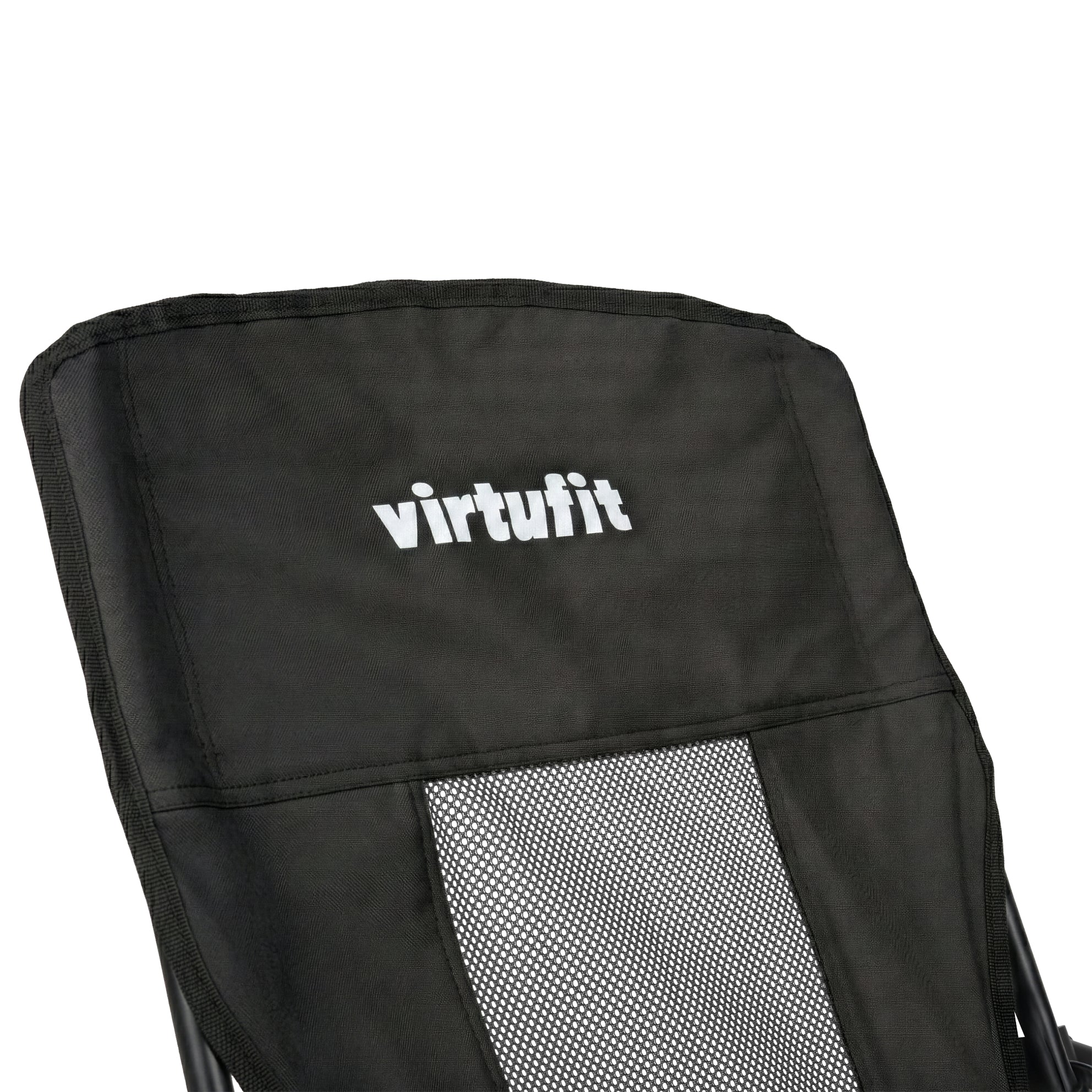 VirtuFit Strandstoel opvouwbaar - Campingstoel - Zwart - Tweedekans