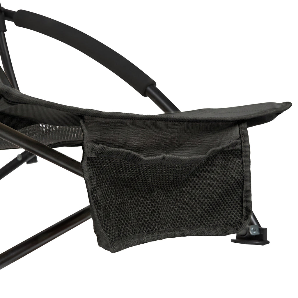 VirtuFit Strandstoel opvouwbaar - Campingstoel - Zwart - Tweedekans