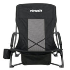 VirtuFit Strandstoel opvouwbaar - Campingstoel - Zwart - Tweedekans