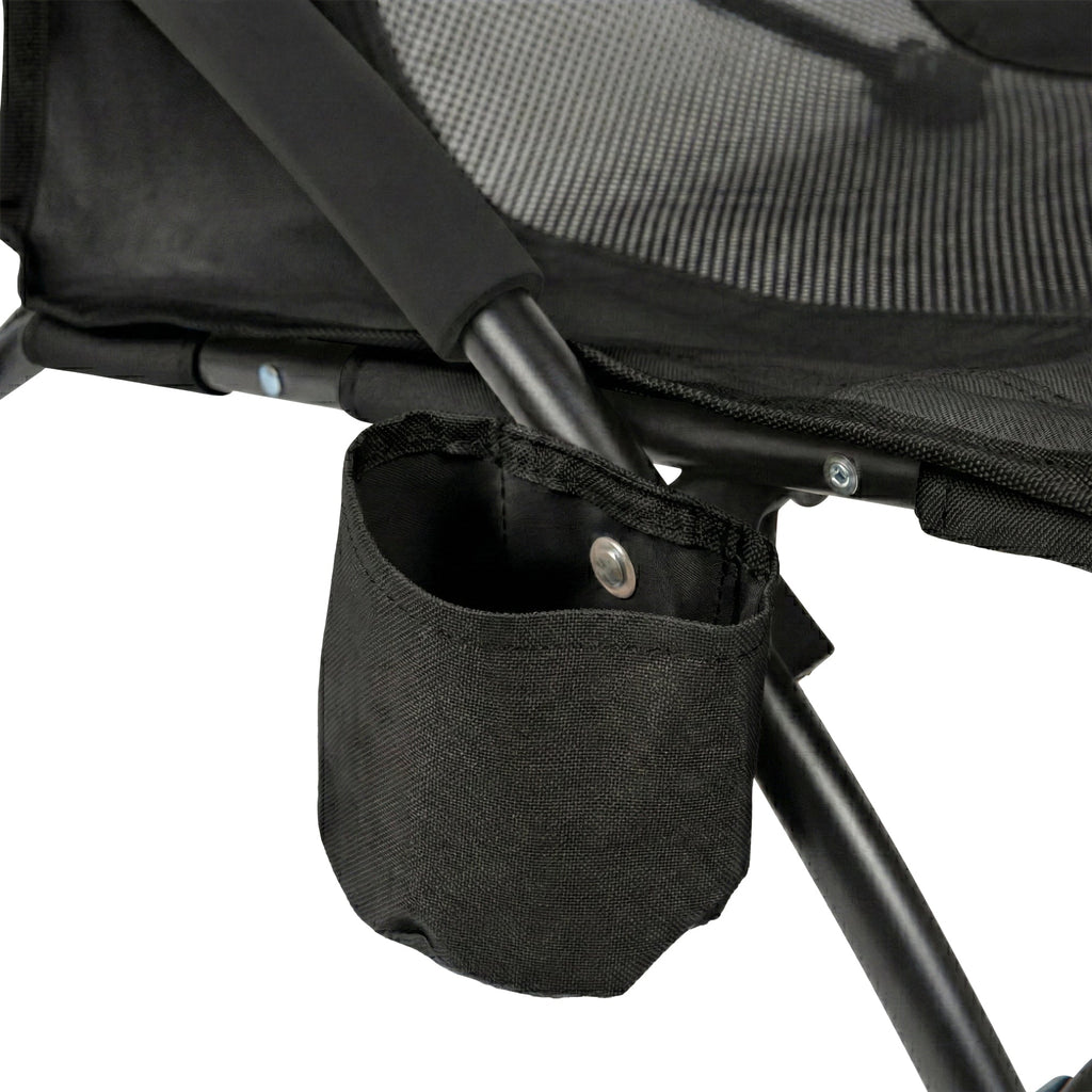 VirtuFit Strandstoel opvouwbaar - Campingstoel - Zwart - Tweedekans