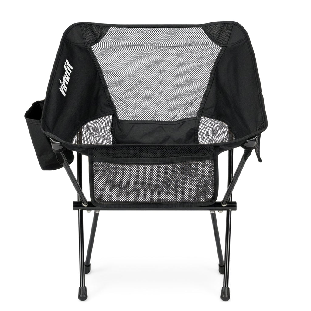 VirtuFit Camping Stoel Compact - Strandstoel - Opvouwbaar - Zwart - Tweedekans