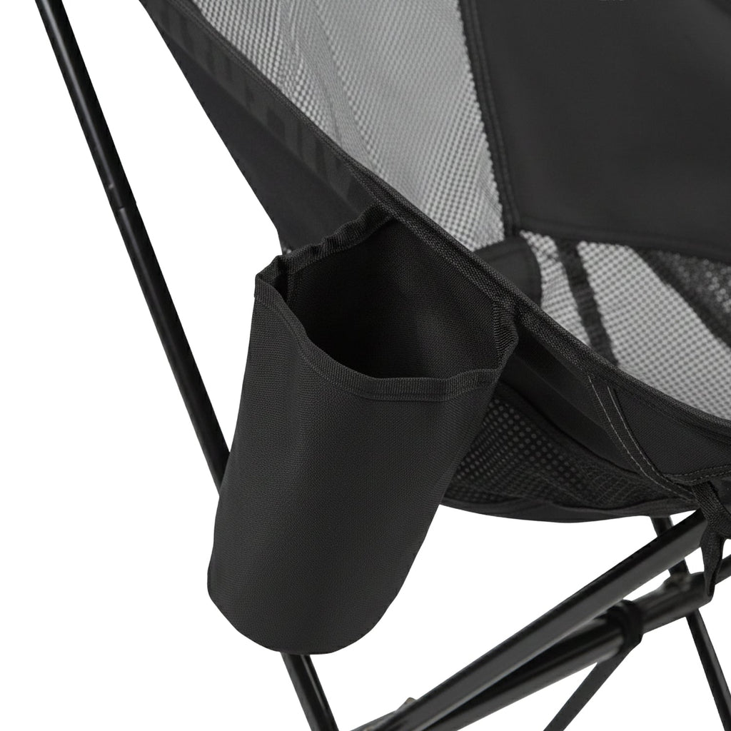 VirtuFit Camping Stoel Compact - Strandstoel - Opvouwbaar - Zwart - Tweedekans