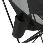 VirtuFit Camping Stoel Compact - Strandstoel - Opvouwbaar - Zwart - Tweedekans