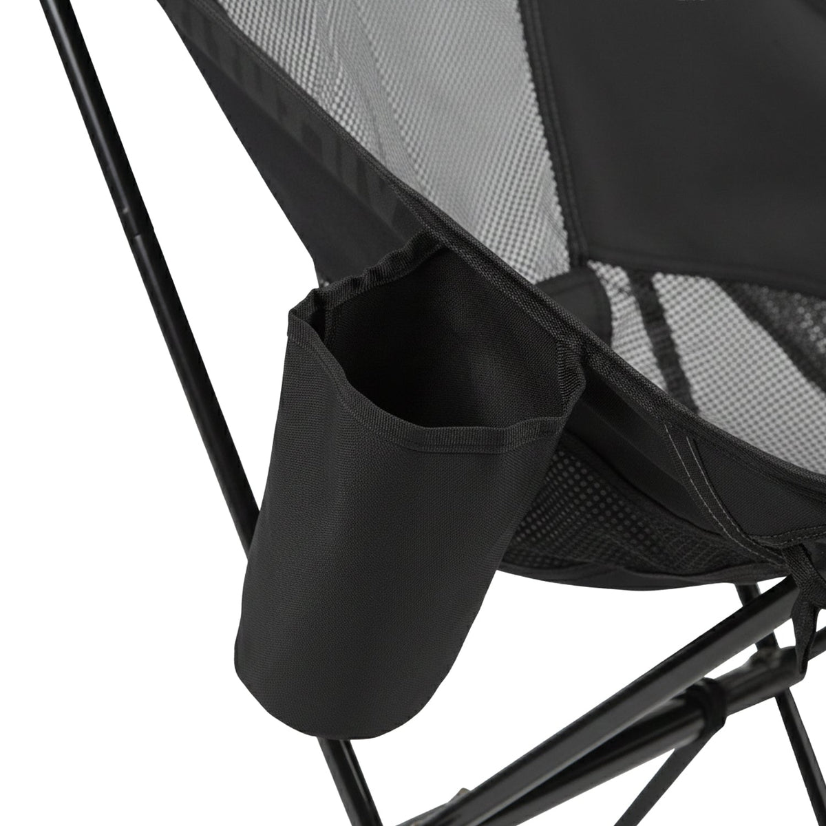 VirtuFit Camping Stoel Compact - Strandstoel - Opvouwbaar - Zwart - Tweedekans