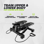 VirtuFit ST100 2-in-1 Side Stepper - met Computer en Weerstandskabels - Tweedekans
