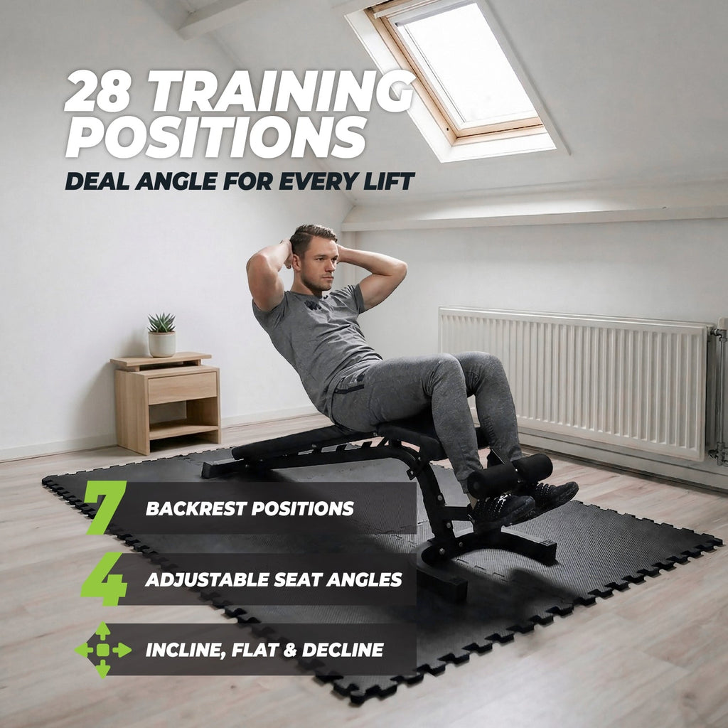 VirtuFit Verstelbare Fitnessbank Pro - Zwart - Tweedekans
