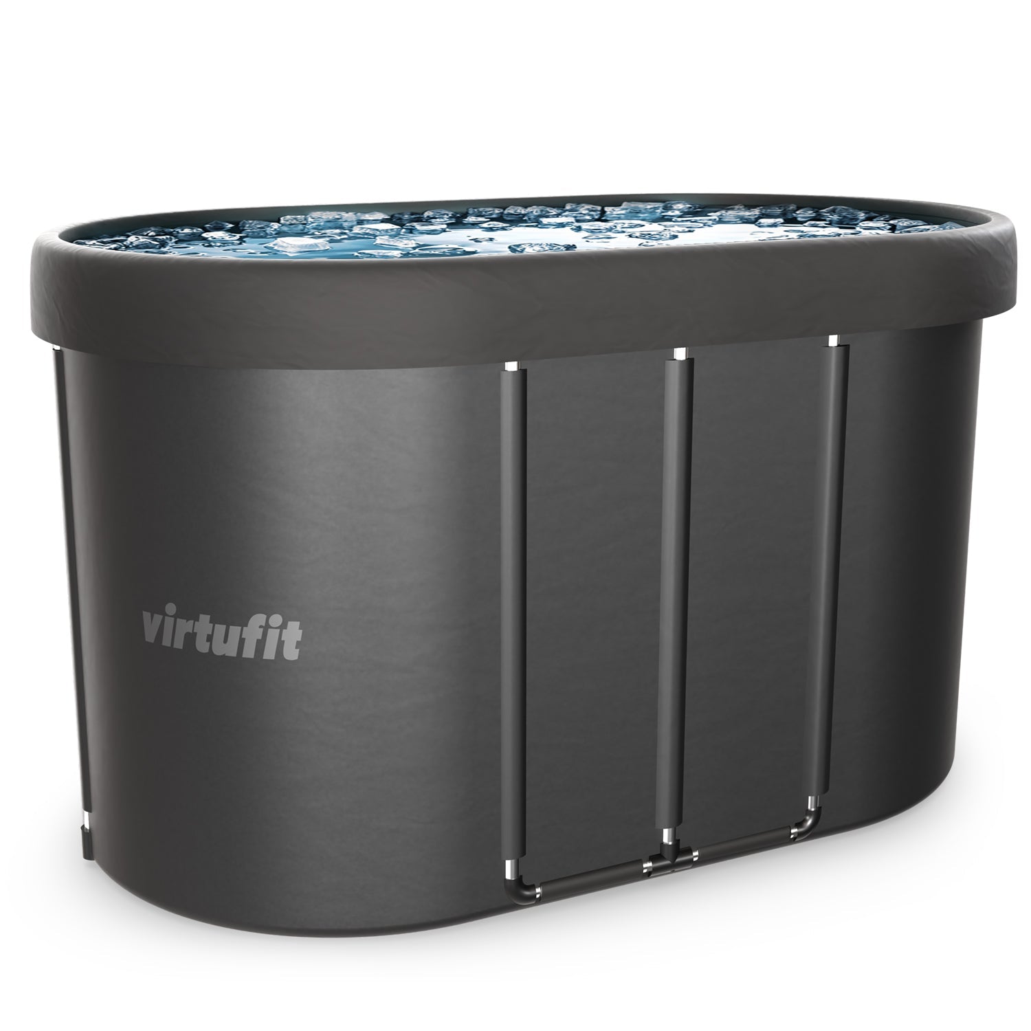 VirtuFit IJsbad Ovaal - Antraciet - 500 Liter - Inclusief accessoires - Tweedekans