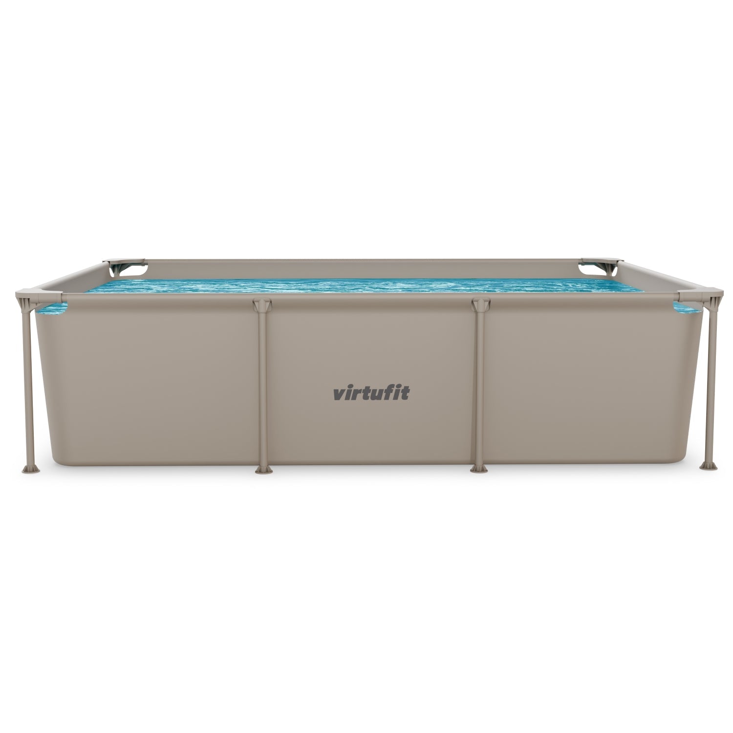 VirtuFit Rechthoekig Zwembad - 260 x 180 x 66 cm - Beige - Tweedekans