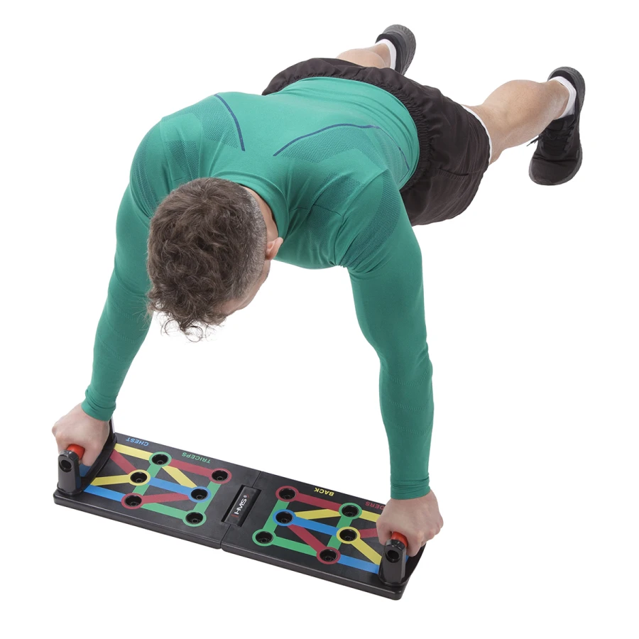 HMS 12-in-1 Push Up Board inclusief Opdruksteunen - Rood - Afbeelding 5