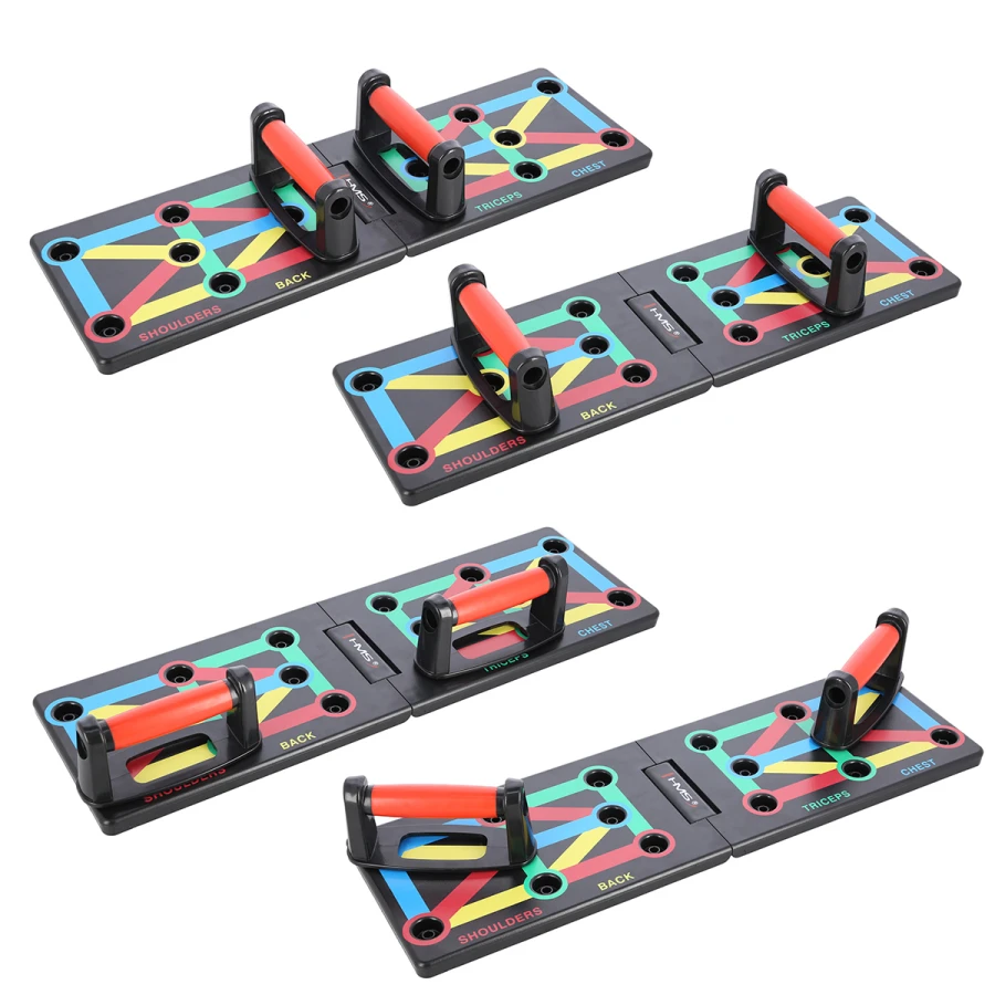 HMS 12-in-1 Push Up Board inclusief Opdruksteunen - Rood - Afbeelding 11