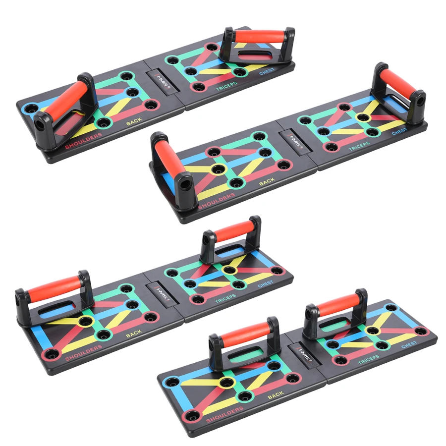 HMS 12-in-1 Push Up Board inclusief Opdruksteunen - Rood - Afbeelding 9