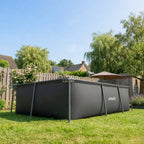 VirtuFit Rechthoekig Zwembad - 260 x 180 x 66 cm - Antraciet - Tweedekans