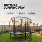 VirtuFit Premium Rechthoekige Trampoline met Veiligheidsnet - Zwart - 183 x 274 cm - Gratis trap - Tweedekans