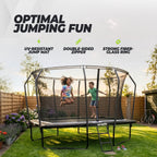 VirtuFit Premium Rechthoekige Trampoline met Veiligheidsnet - Zwart - 244 x 366 cm - Gratis trap - Tweedekans