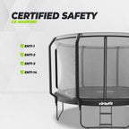 VirtuFit Premium Trampoline met Veiligheidsnet - Zwart - 366 cm - Tweedekans
