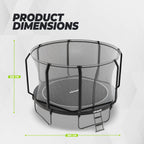 VirtuFit Premium Trampoline met Veiligheidsnet - Zwart - 366 cm - Tweedekans
