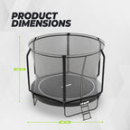 VirtuFit Premium Trampoline met Veiligheidsnet - Zwart - 305 cm - Tweedekans