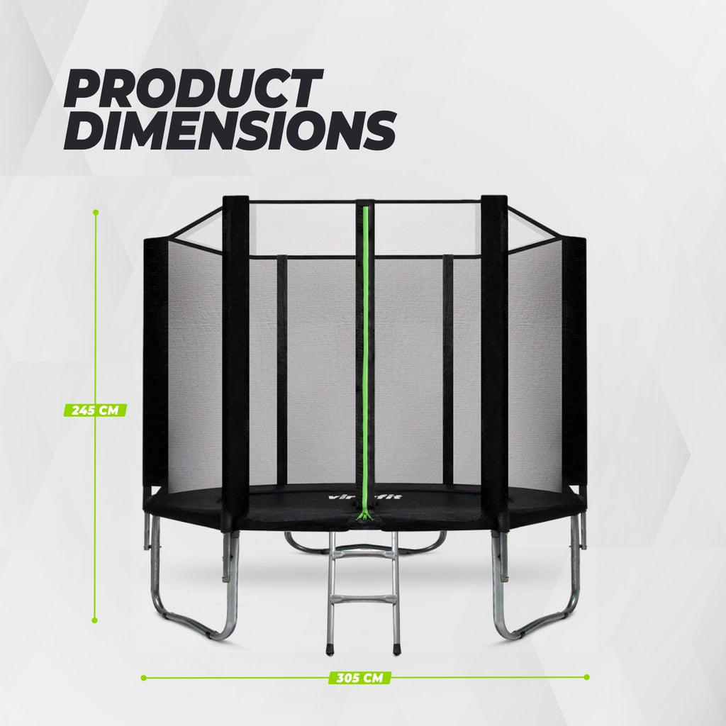 VirtuFit Trampoline met Veiligheidsnet - Zwart - 305 cm - Tweedekans