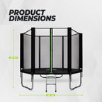 VirtuFit Trampoline met Veiligheidsnet - Zwart - 305 cm - Tweedekans