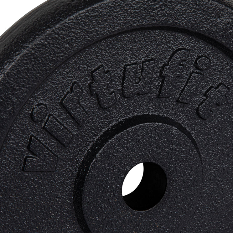 VirtuFit Gietijzeren Halterschijf - Halter gewicht - 30 mm - 2,5 kg - Zwart - Tweedekans