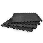 VirtuFit Fitness Puzzelmat – 4-delige Vloermat – 120×120 cm – Zwart - Tweedekans