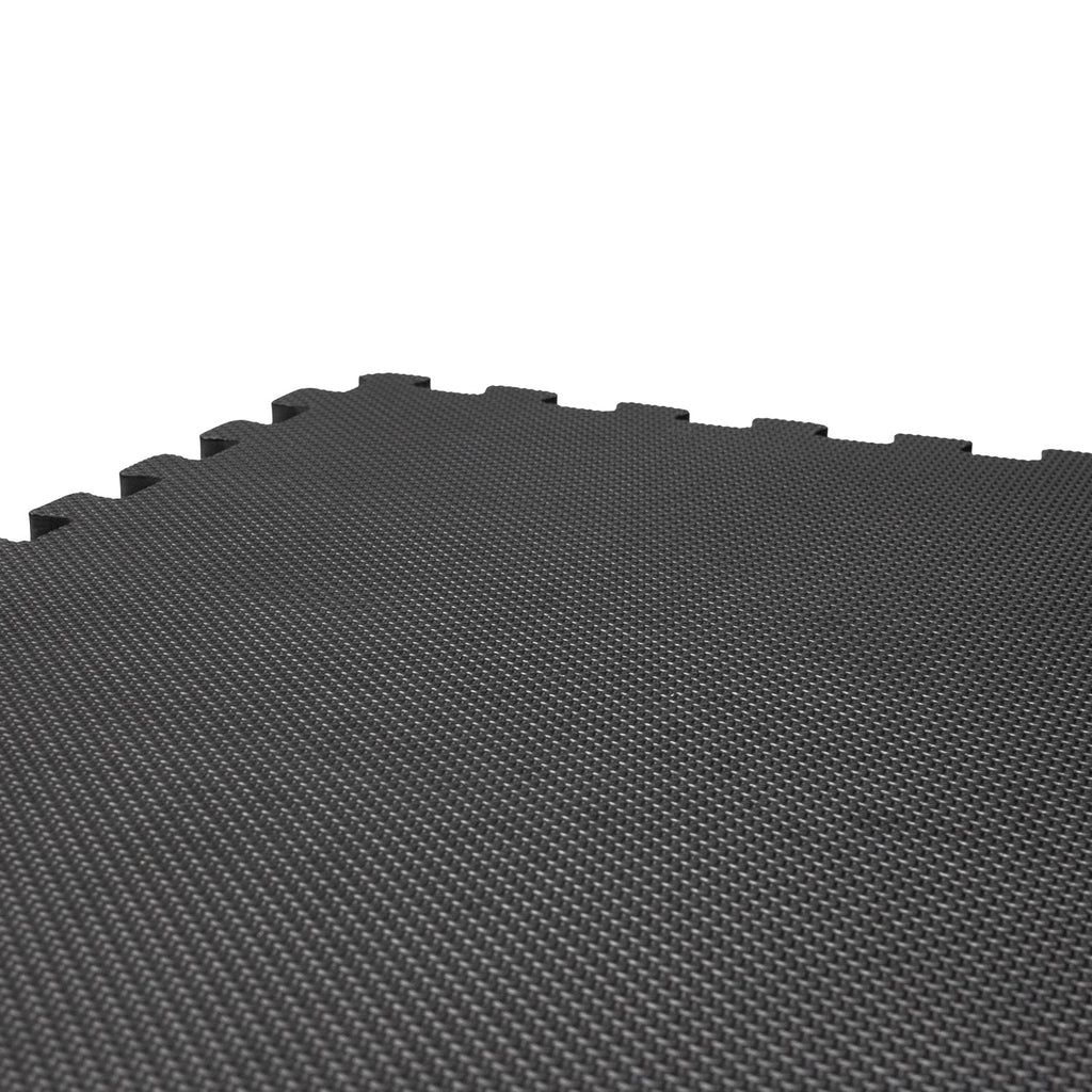 VirtuFit Fitness Puzzelmat – 4-delige Vloermat – 120×120 cm – Zwart - Tweedekans