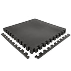 VirtuFit Fitness Puzzelmat – 4-delige Vloermat – 120×120 cm – Zwart - Tweedekans