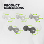 VirtuFit Vinyl Dumbbell Set Pro - 2 x 3 kg - Tweedekans